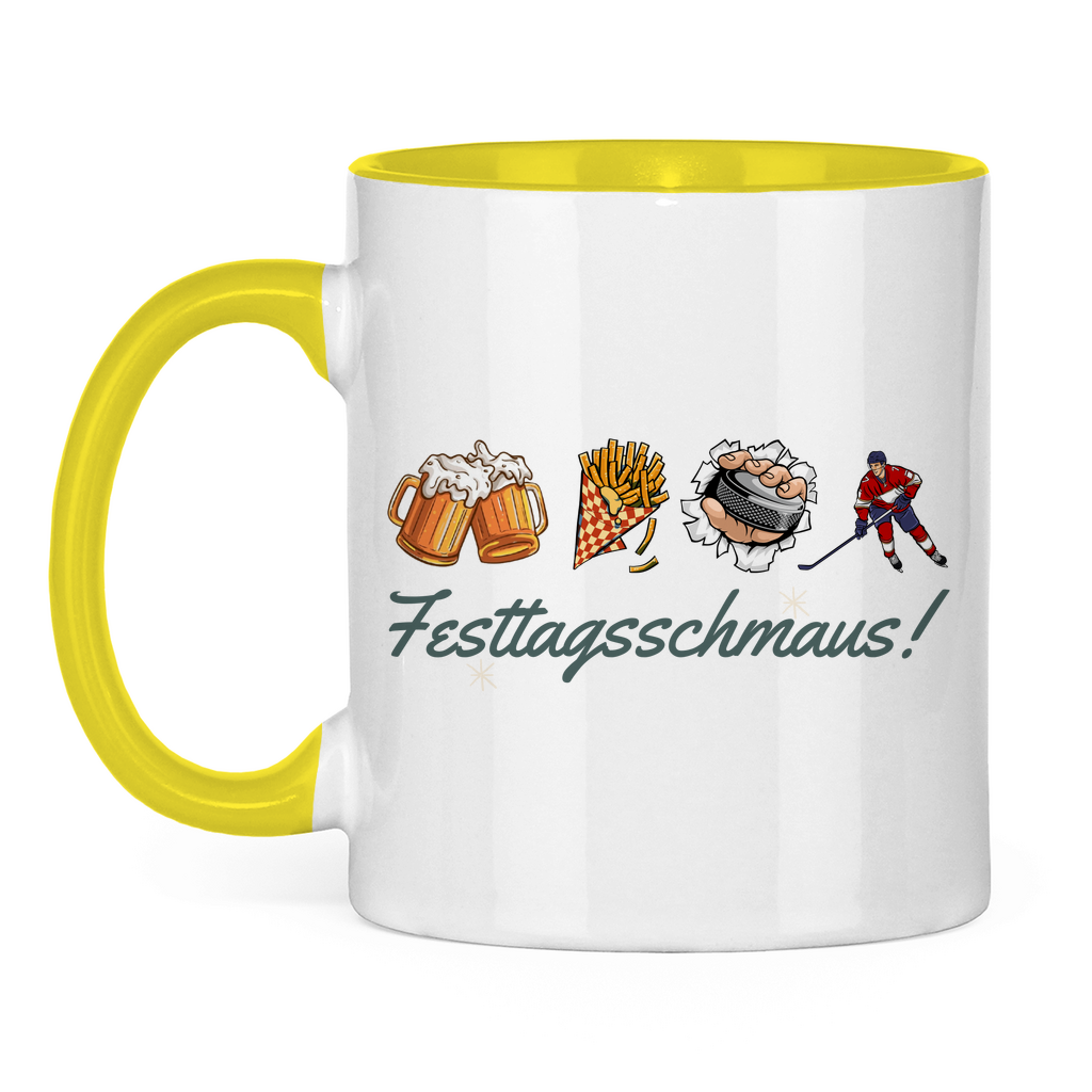 Tasse zweifarbig FESTTAGSSCHMAUS