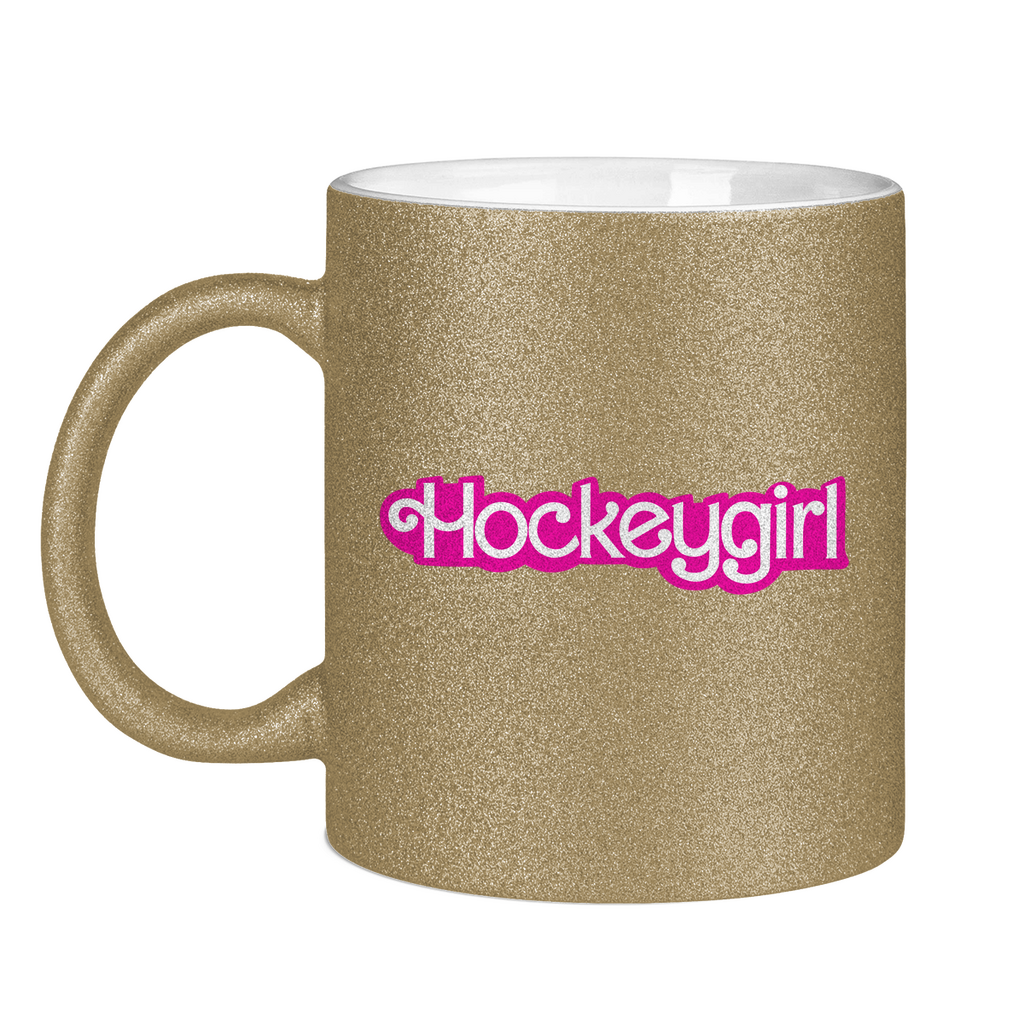 Glitzertasse HOCKEYGIRL SCHRIFT