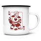 Emaille Tasse HOCKEY HERZKÖNIG