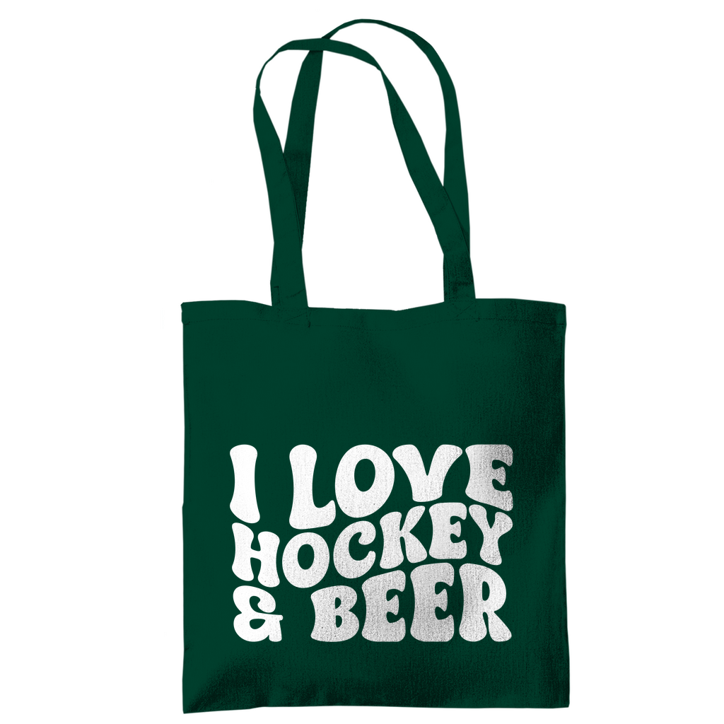 Tragetasche  I LOVE HOCKEY & BEER
