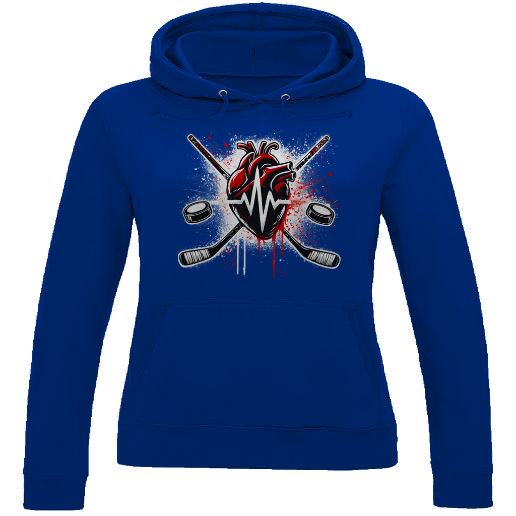 Ladies Hoodie HOCKEY HEARTBEAT