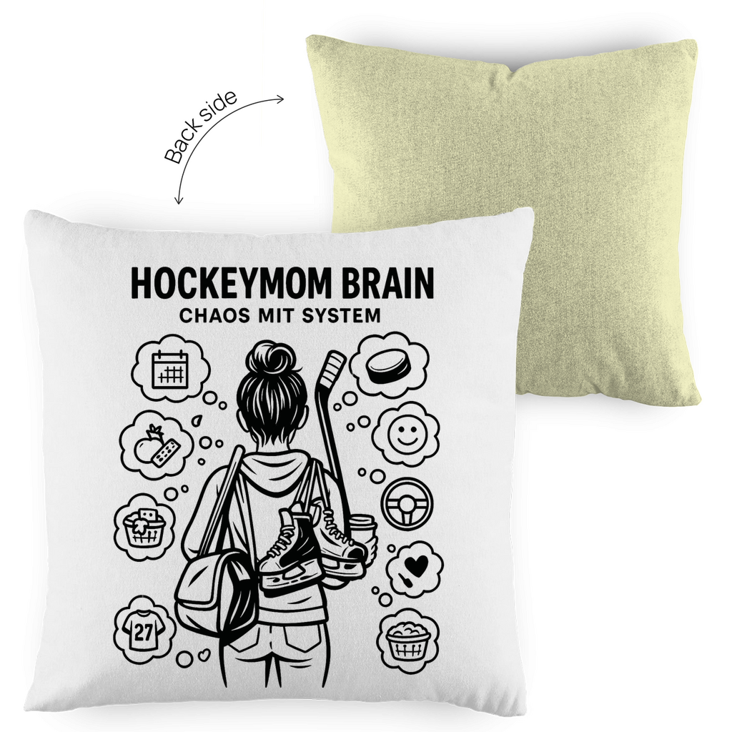 Kopfkissen zweifarbig HOCKEYMOM BRAIN