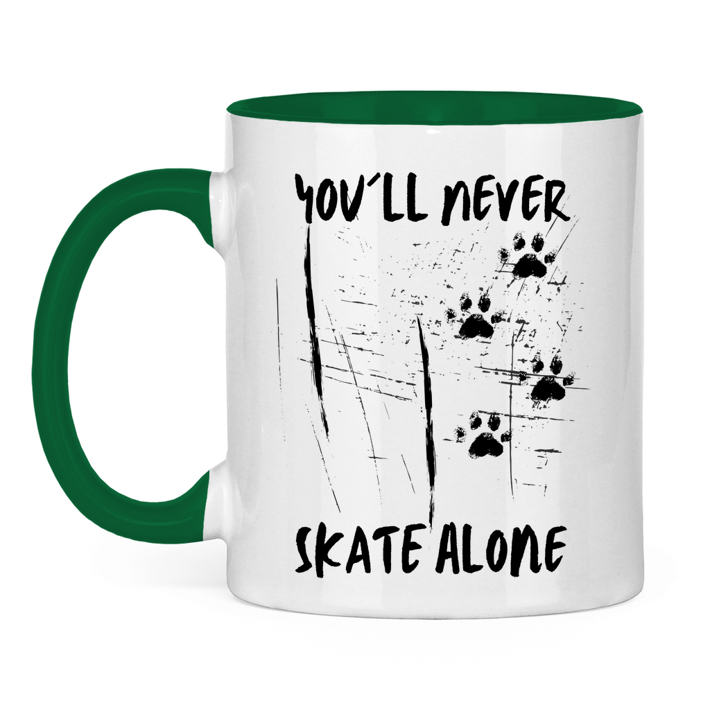 Tasse zweifarbig NEVER SKATE ALONE