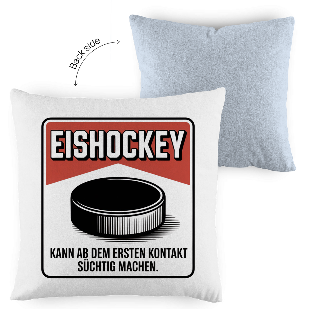 Kopfkissen zweifarbig  EISHOCKEY ZIGARETTENSCHACHTEL