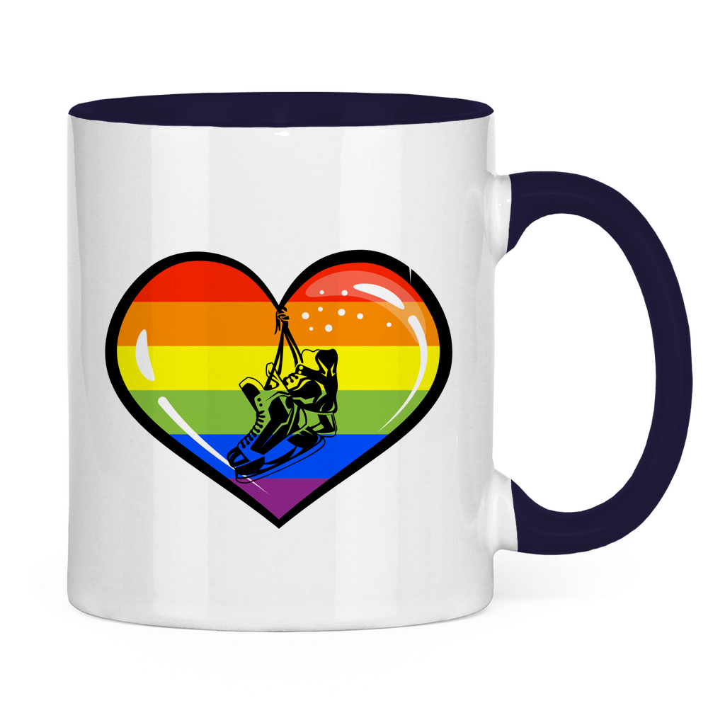 Tasse zweifarbig RAINBOW SKATE HEART