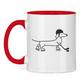 Tasse zweifarbig HOCKEY DACKEL