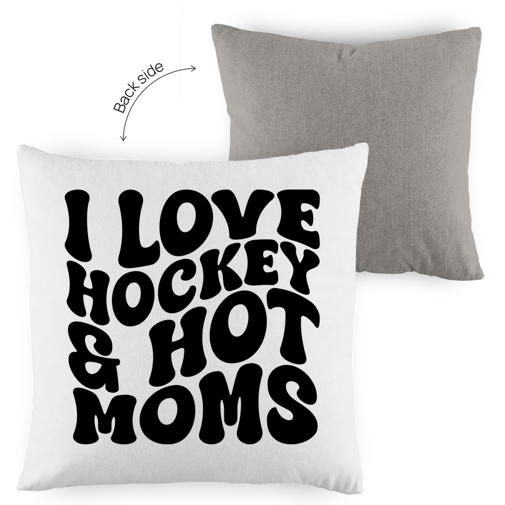 Kopfkissen zweifarbig I LOVE HOCKEY & HOT MOMS