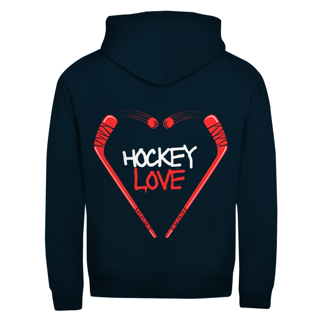Unisex Zipper HOCKEYLOVE STICKHEART (front&back)