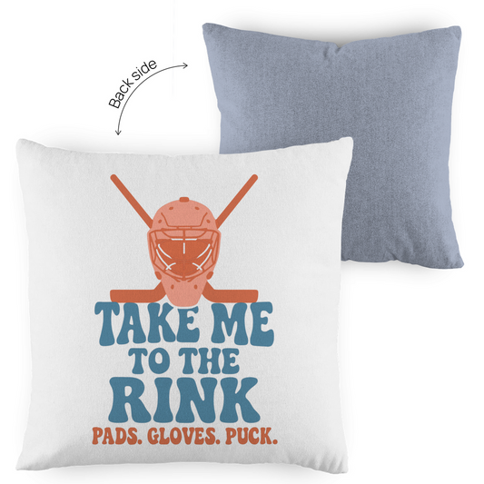 Kopfkissen zweifarbig TAKE ME TO THE RINK GOALIE