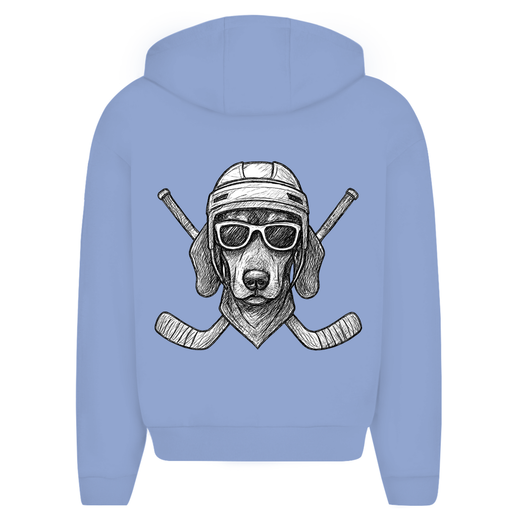 Oversize Zipper COOL HOCKEYDOG  (front&back)