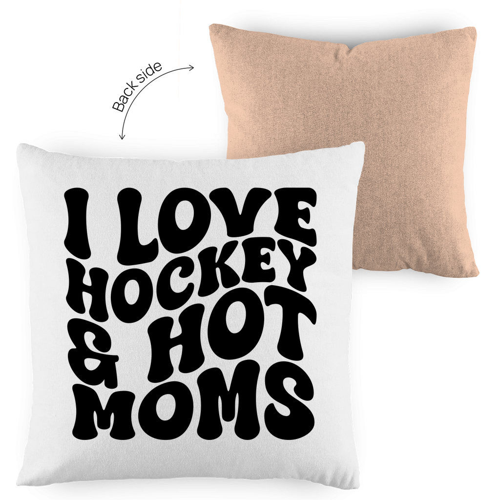 Kopfkissen zweifarbig I LOVE HOCKEY & HOT MOMS