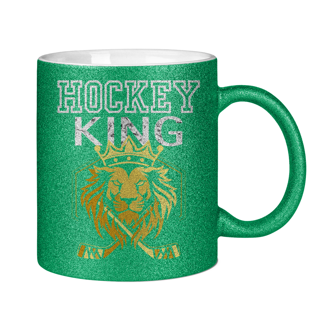 Glitzertasse HOCKEYKING LION
