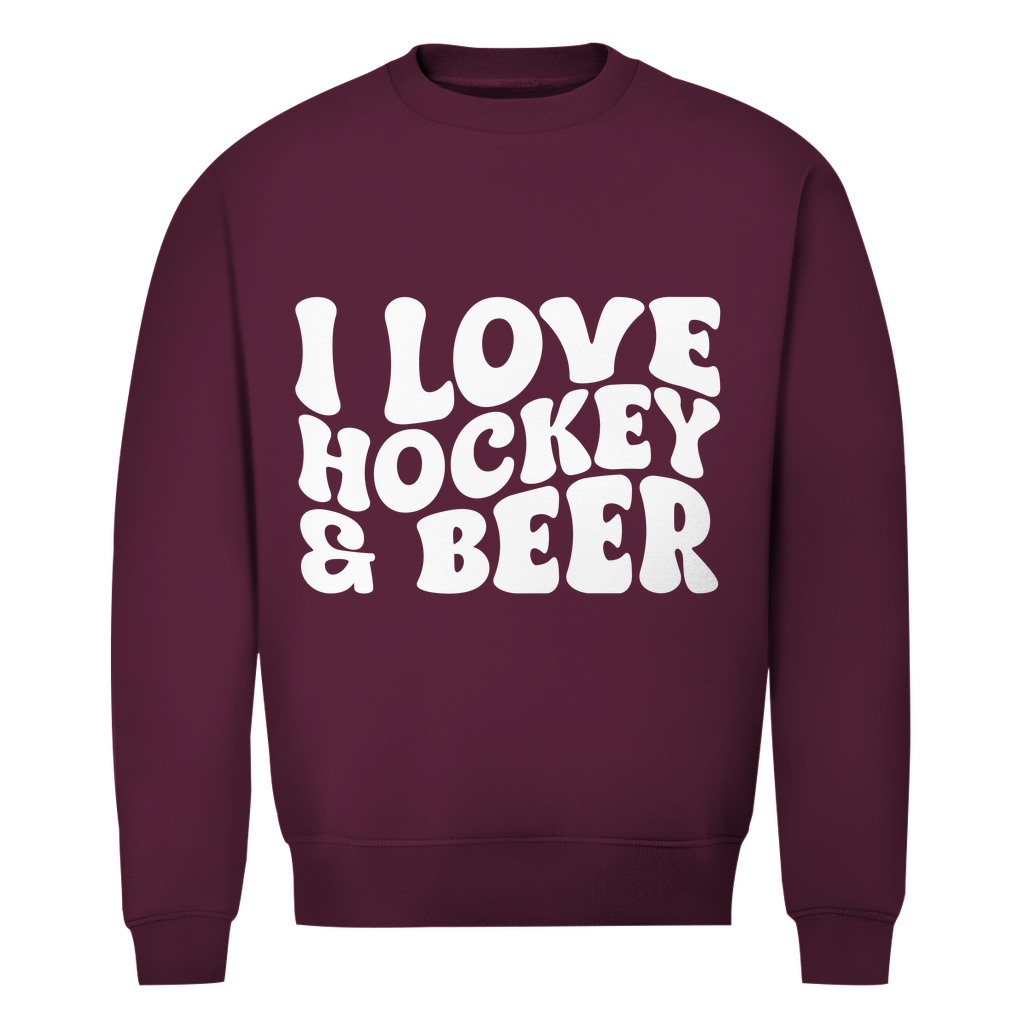 Unisex Sweatshirt  I LOVE HOCKEY & BEER