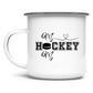 Emaille Tasse HOCKEY MOM HEART