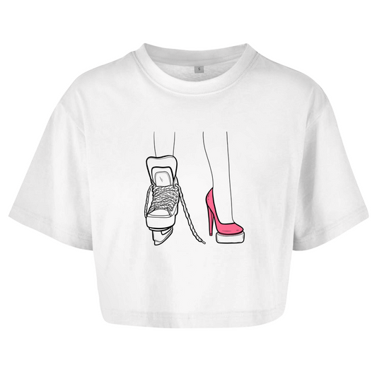 Ladies Crop Top SKATES & HEELS