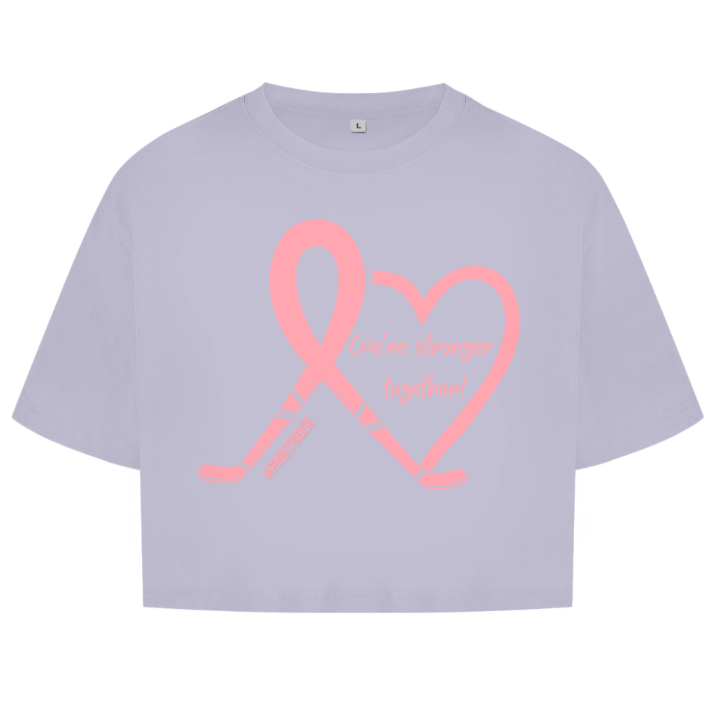 Ladies Crop Top PINKTOBER STRONGER TOGETHER
