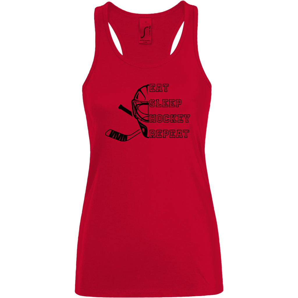 Ladies Tank Top EAT, SLEEP GOALIE