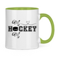 Tasse zweifarbig HOCKEY MOM HEART