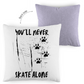 Kopfkissen zweifarbig NEVER SKATE ALONE