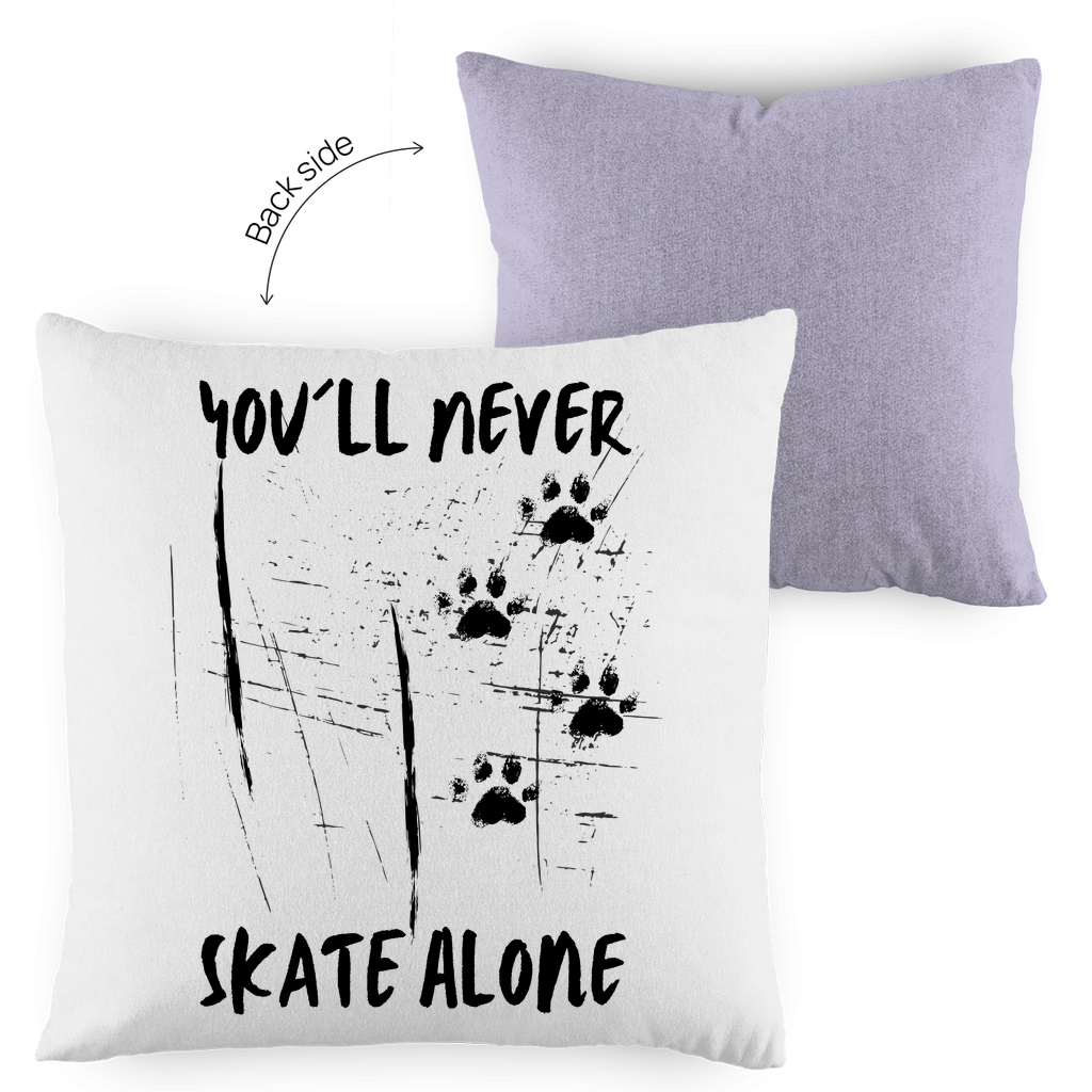 Kopfkissen zweifarbig NEVER SKATE ALONE