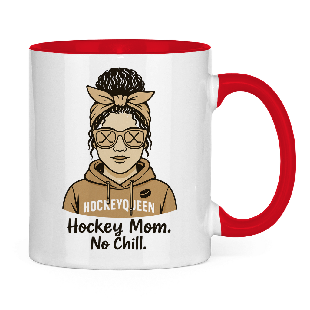 Tasse zweifarbig HOCKEY MOM - NO CHILL