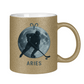Glitzertasse STERNZEICHEN ARIES / WIDDER