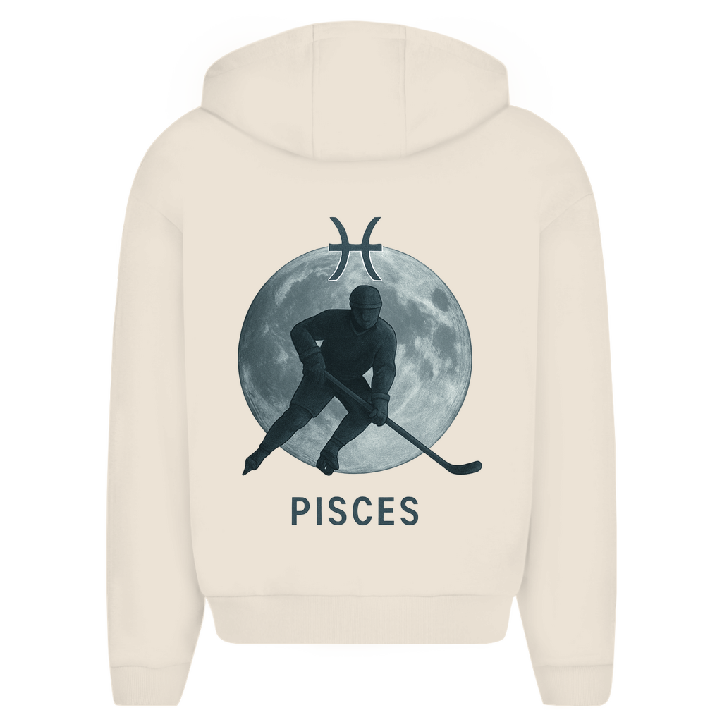 Oversize Zipper STERNZEICHEN PISCES / FISCH (front&back)