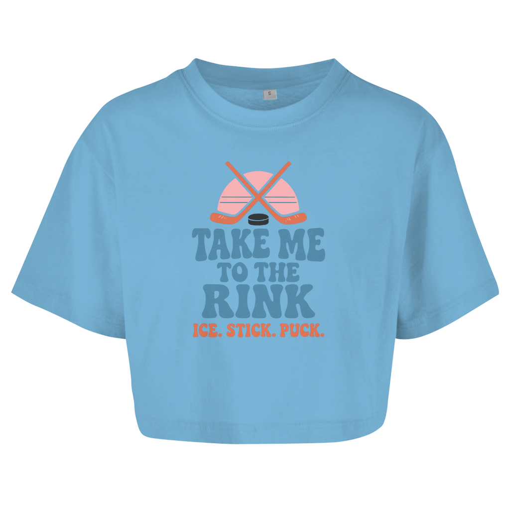 Ladies Crop Top TAKE ME TO THE RINK