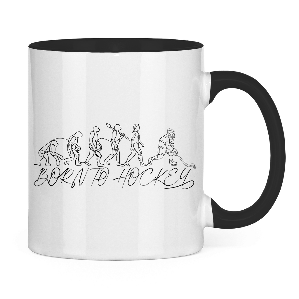 Tasse zweifarbig BORN TO HOCKEY EVULUTION