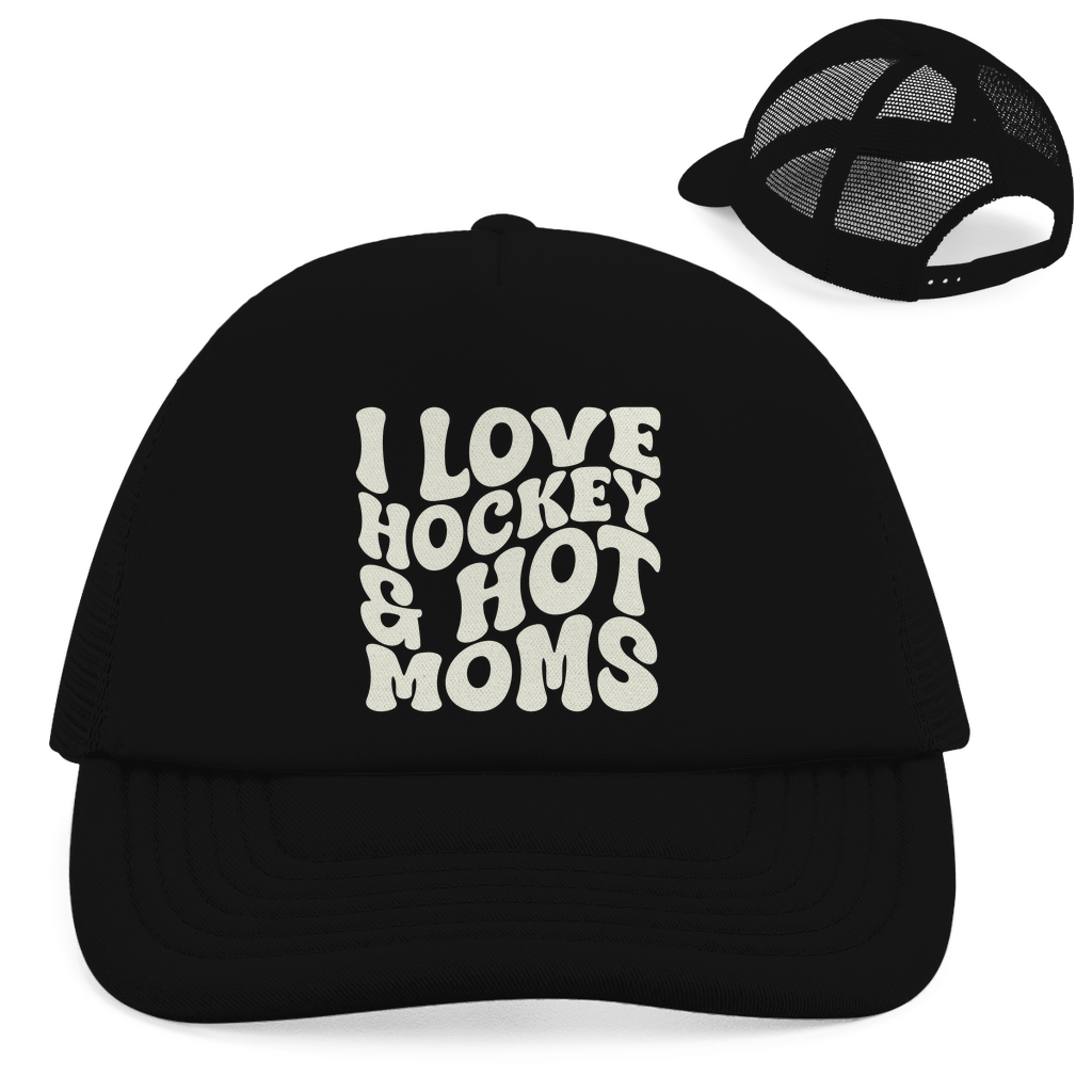 Retro Cap I LOVE HOCKEY & HOT MOMS