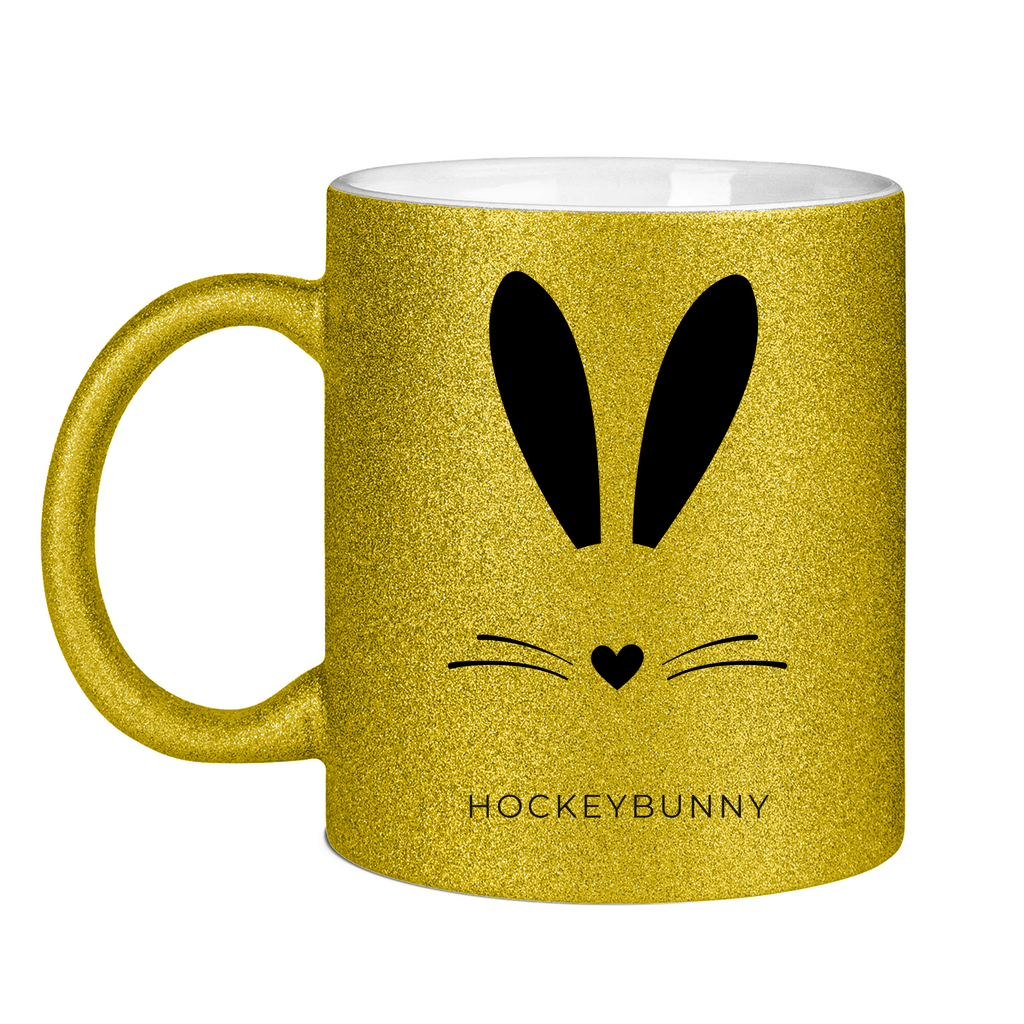 Glitzertasse HOCKEYBUNNY
