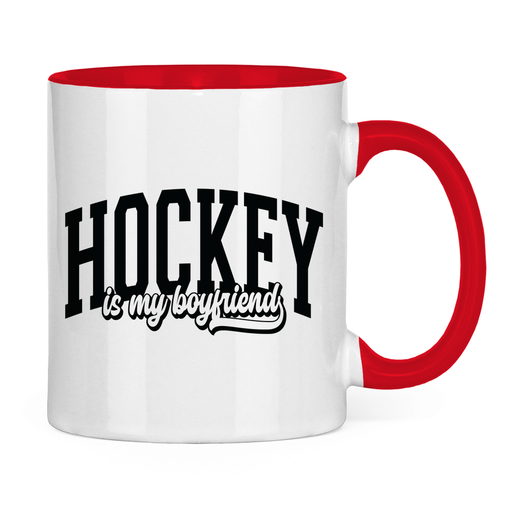 Tasse zweifarbig HOCKEY IS MY BOYFRIEND