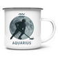 Emaille Tasse STERNZEICHEN AQUARIUS / WASSERMANN
