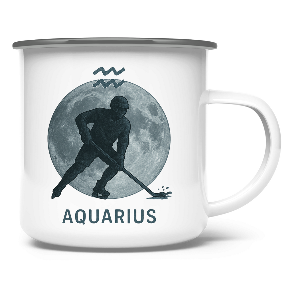 Emaille Tasse STERNZEICHEN AQUARIUS / WASSERMANN