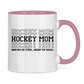 Tasse zweifarbig HOCKEYMOM NERVES & HEART