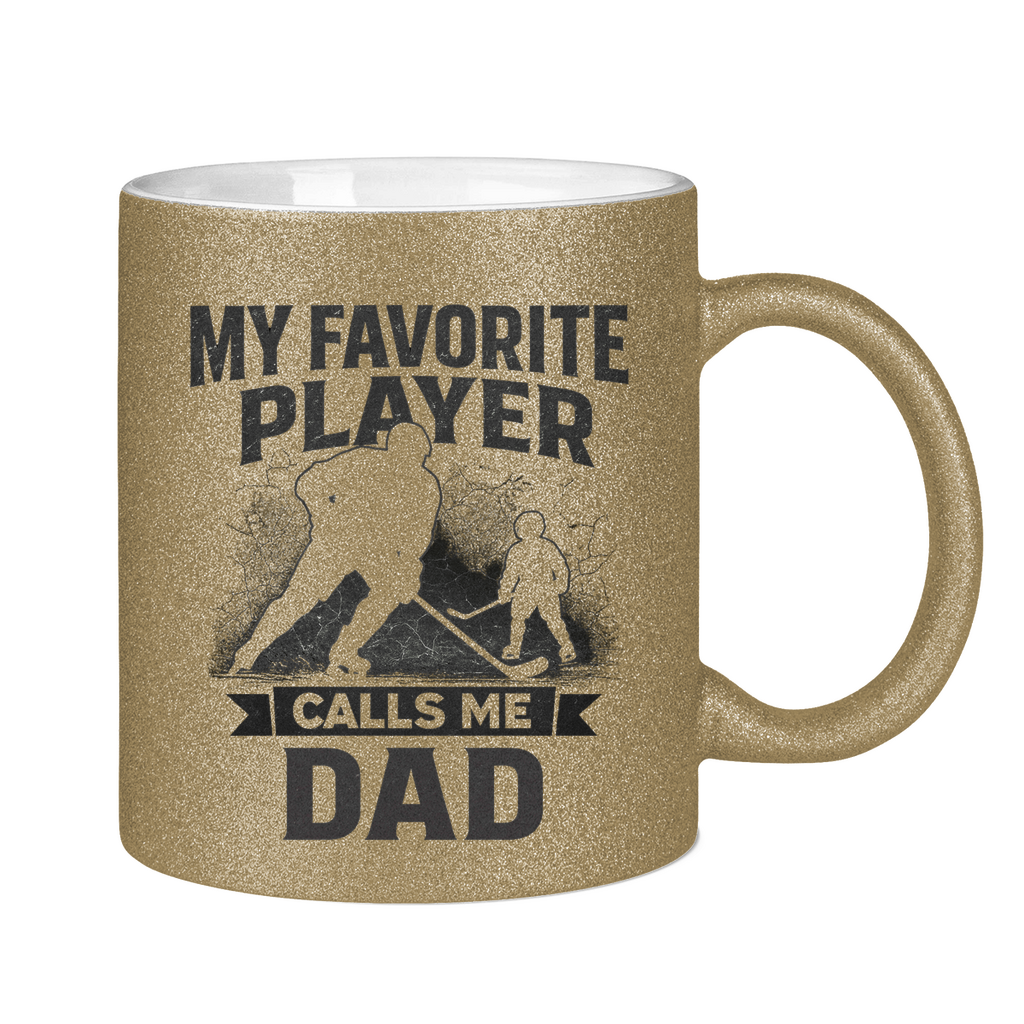 Glitzertasse HOCKEYDAD FAVORITE PLAYER