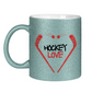 Glitzertasse HOCKEYLOVE STICKHEART