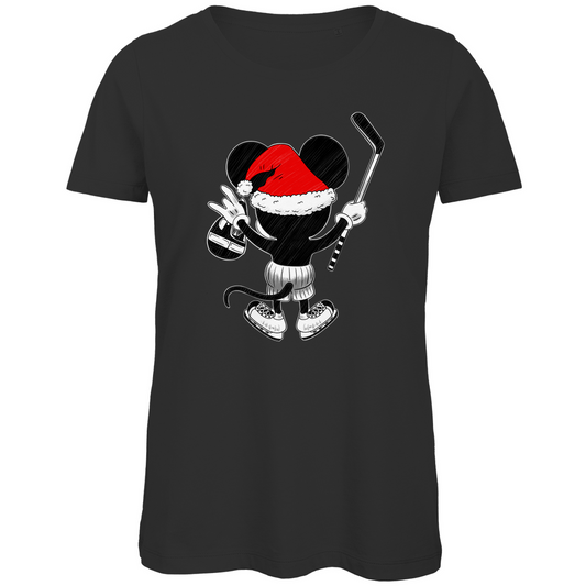 Damen T-Shirt HOCKEY-SANTA-MOUSE