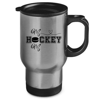Edelstahl-Thermobecher HOCKEY MOM HEART