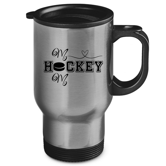 Edelstahl-Thermobecher HOCKEY MOM HEART