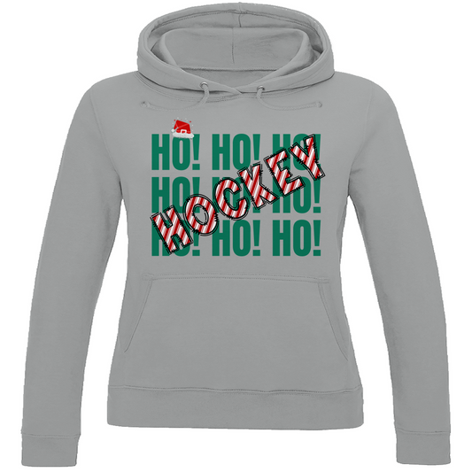 Ladies Hoodie HO HO HOCKEY