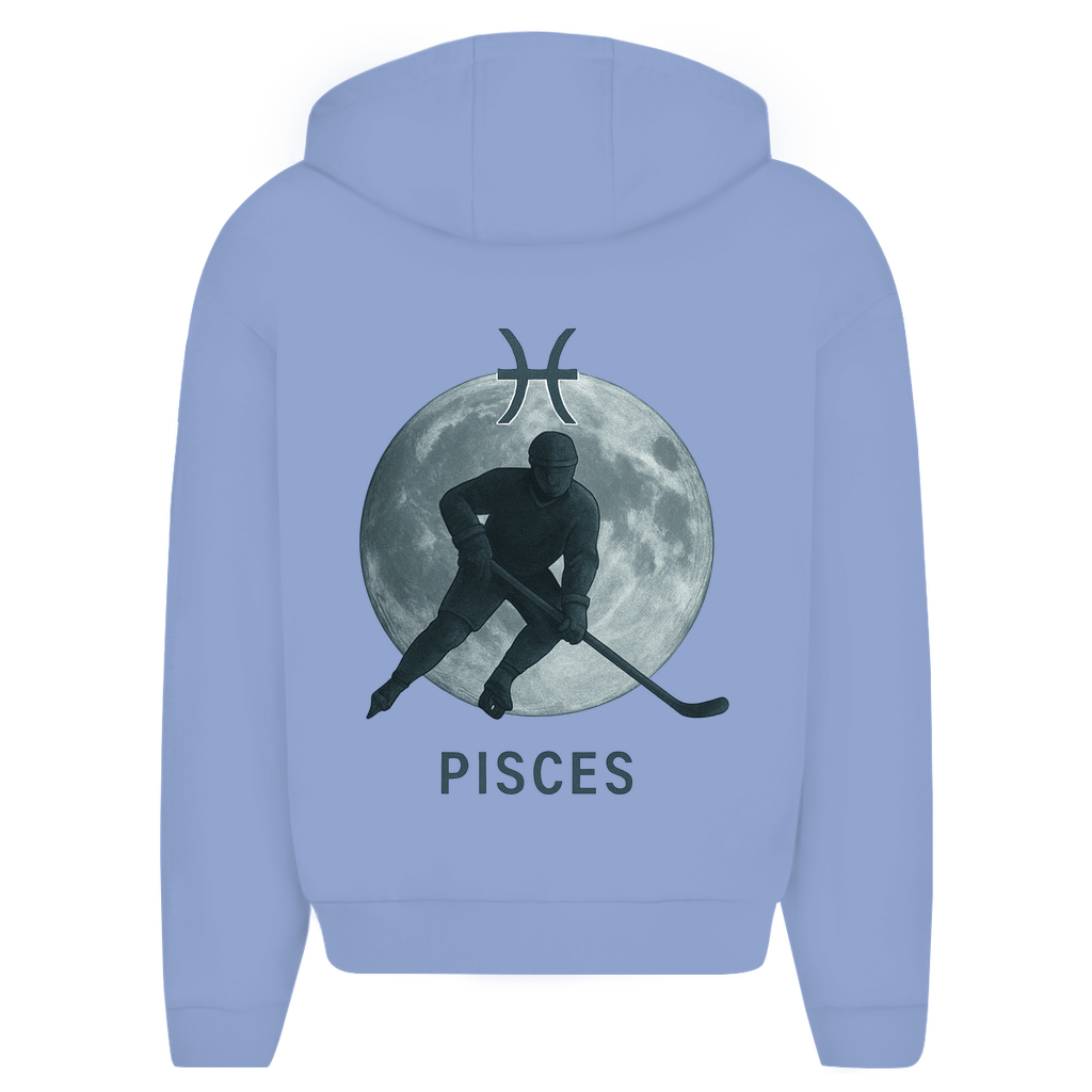 Oversize Zipper STERNZEICHEN PISCES / FISCH (front&back)