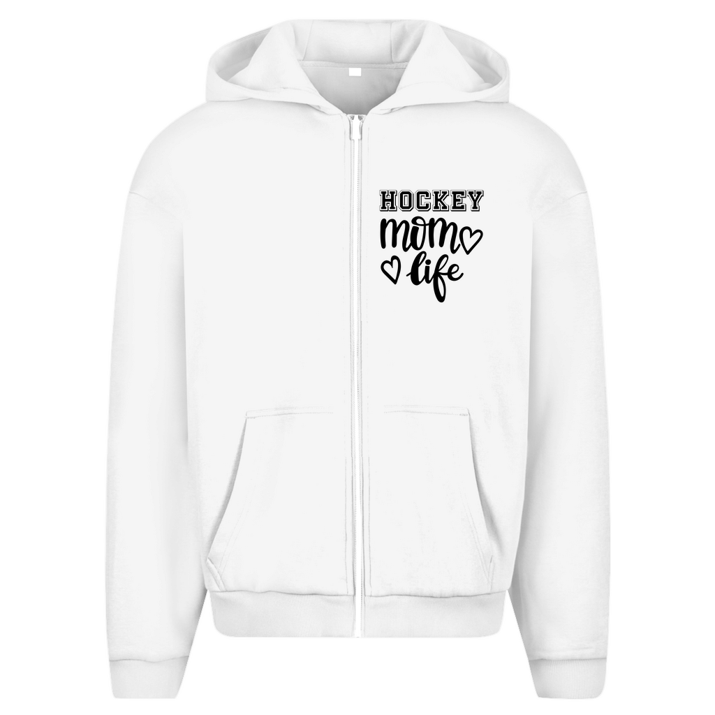 Oversize Zipper HOCKEY MOM LIFE (front&back)
