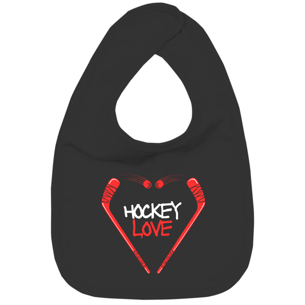 Kinder Bio Lätzchen HOCKEYLOVE STICKHEART
