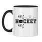 Tasse zweifarbig HOCKEY MOM HEART