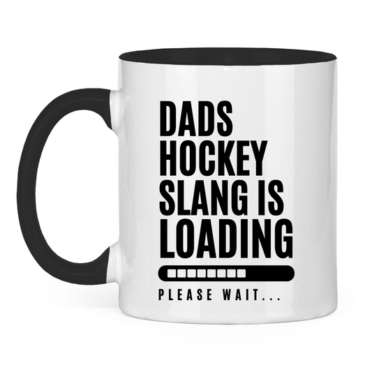 Tasse zweifarbig HOCKEYDADS SLOGAN