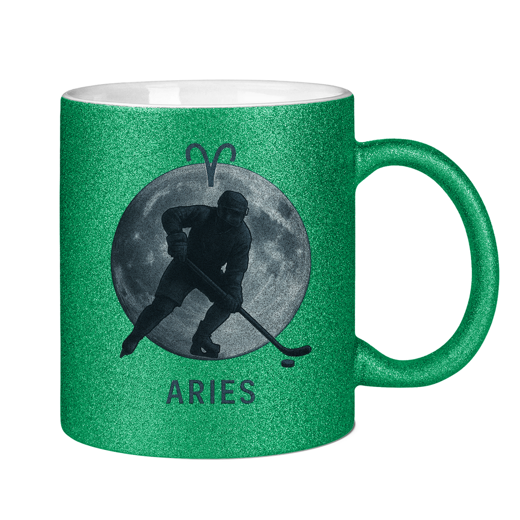 Glitzertasse STERNZEICHEN ARIES / WIDDER