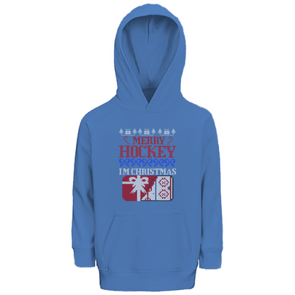 Kids Hoodie UGLY CHRISTMAS MERRY HOCKEY