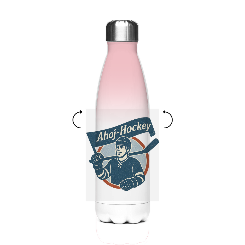 Edelstahl-Thermoflasche AHOJ-HOCKEY VINTAGE
