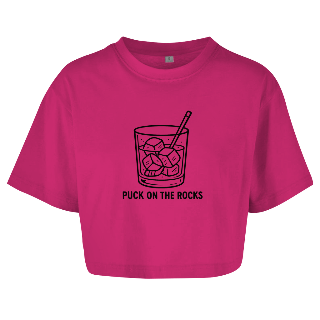 Ladies Crop Top PUCK ON THE ROCKS
